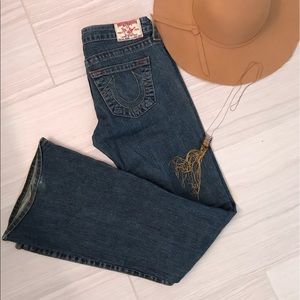 True Religion 70s Low Rise Flare Leg Jeans